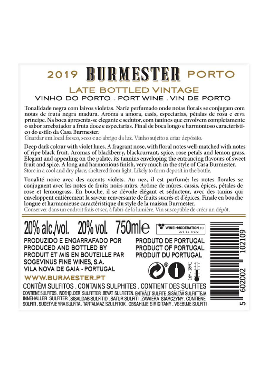 VINHO DO PORTO BURMESTER LBV 2019