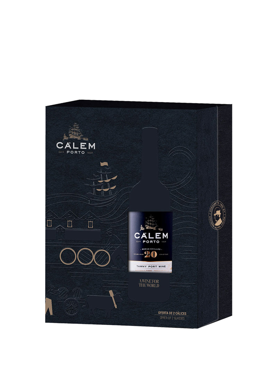 GIFT PACK CÁLEM 20Y TAWNY + 2 CÁLICES