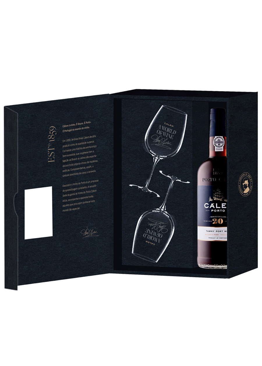 GIFT PACK CÁLEM 20Y TAWNY + 2 CÁLICES