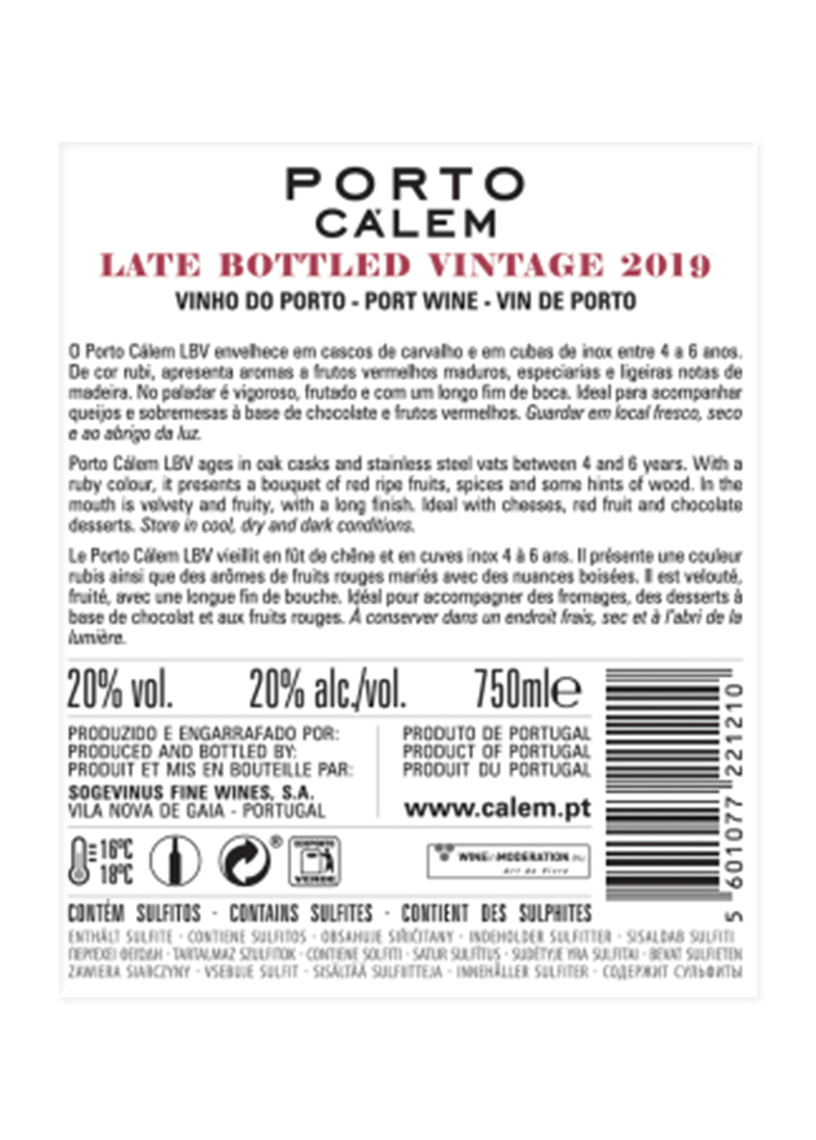 VINHO DO PORTO - CÁLEM LBV 2019