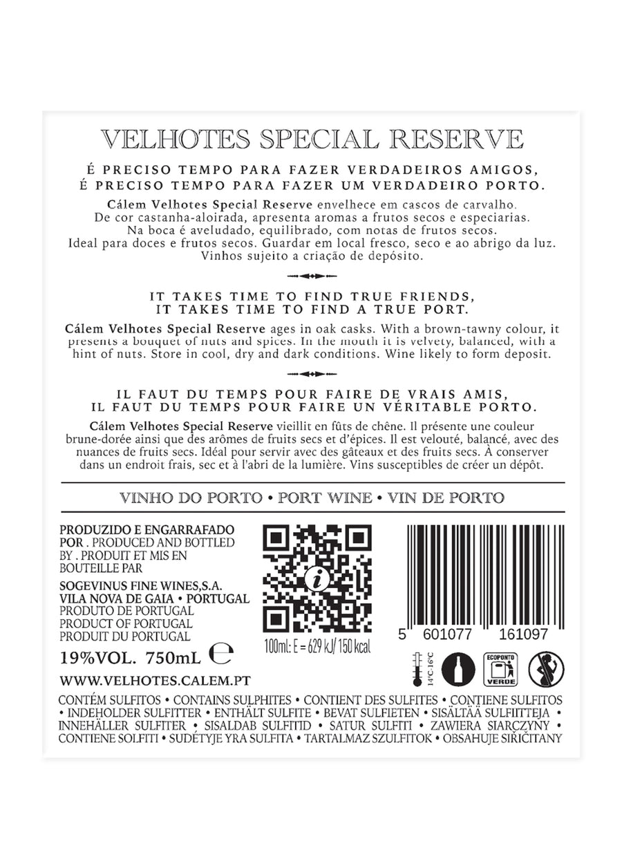 VELHOTES TAWNY SPECIAL RESERVE