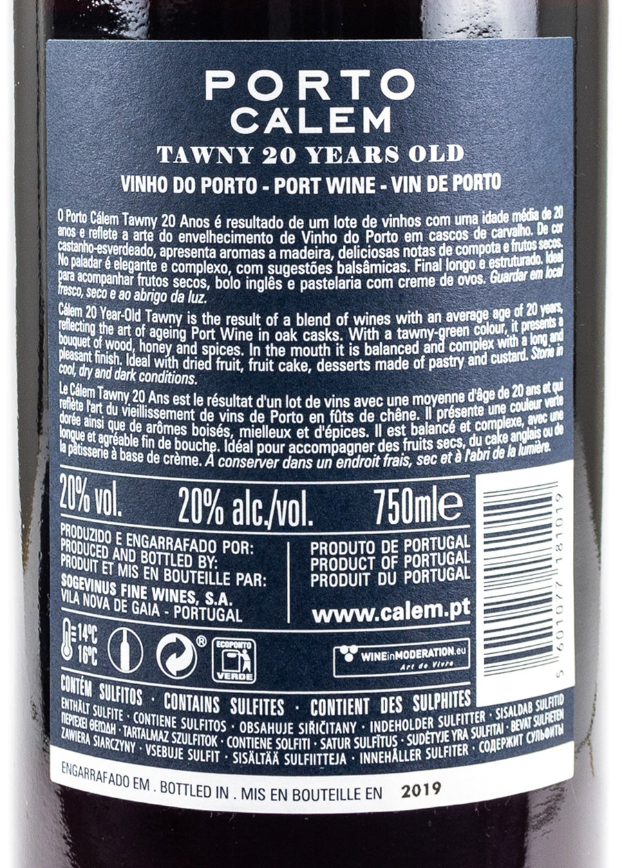 VINHO DO PORTO - CÁLEM 20 ANOS TAWNY