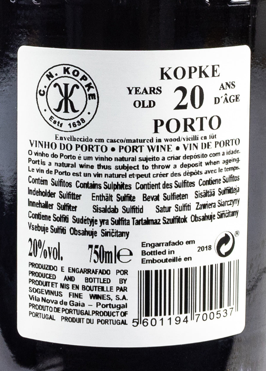 VINHO DO PORTO - KOPKE 20 ANOS TAWNY