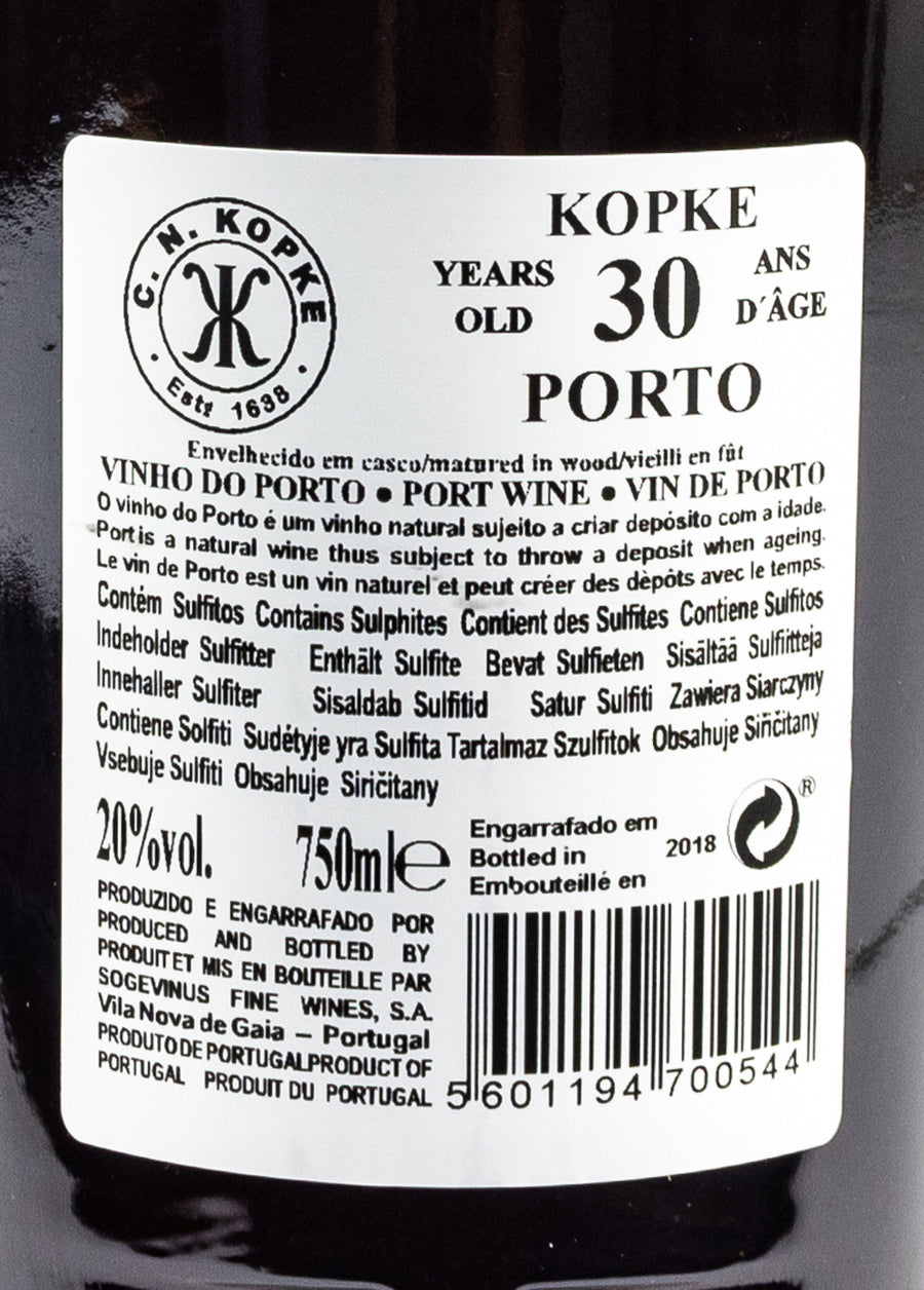 VINHO DO PORTO TINTO - KOPKE 30 ANOS TAWNY