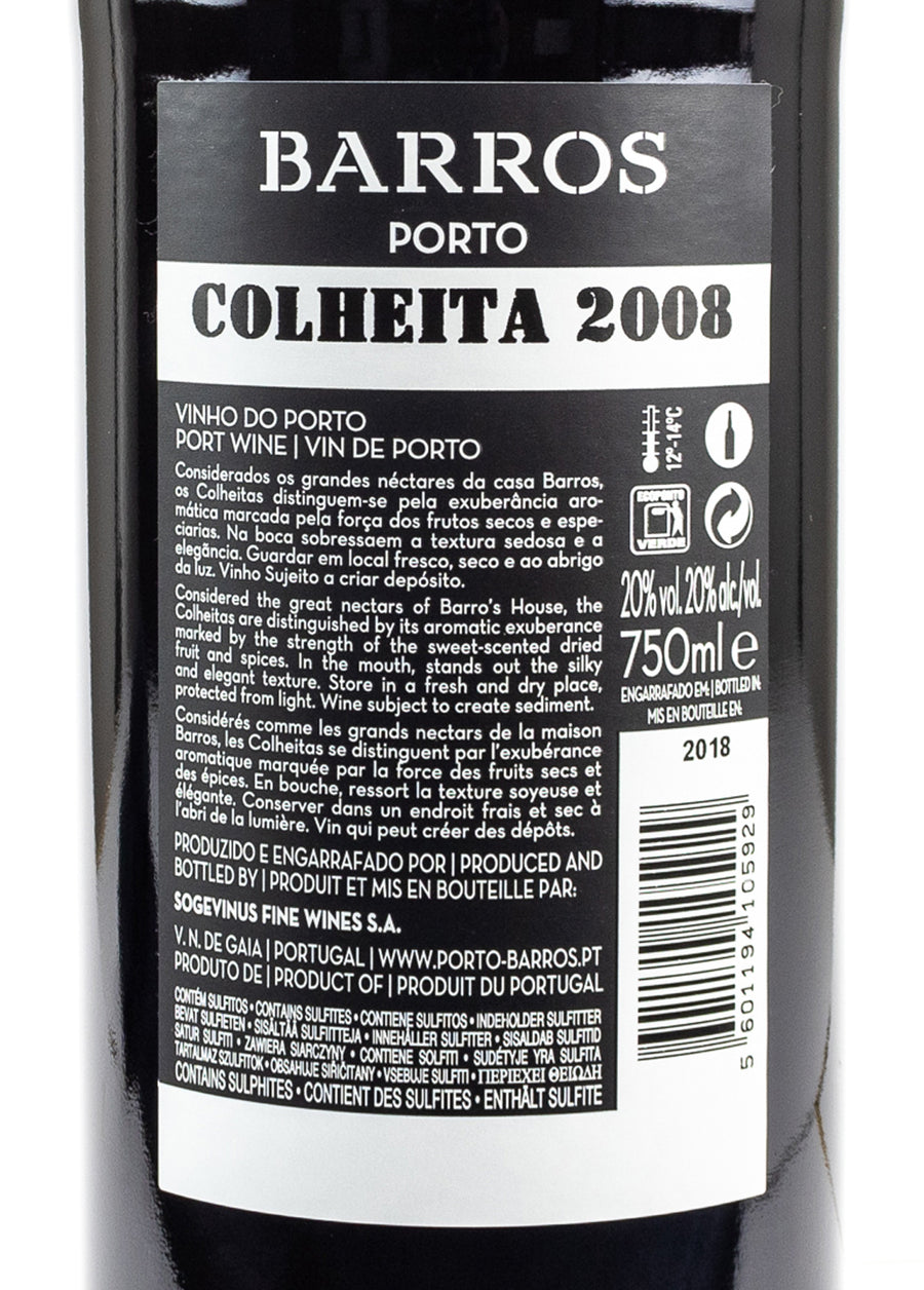 Vinho do Porto Barros Colheita 2008 Tawny