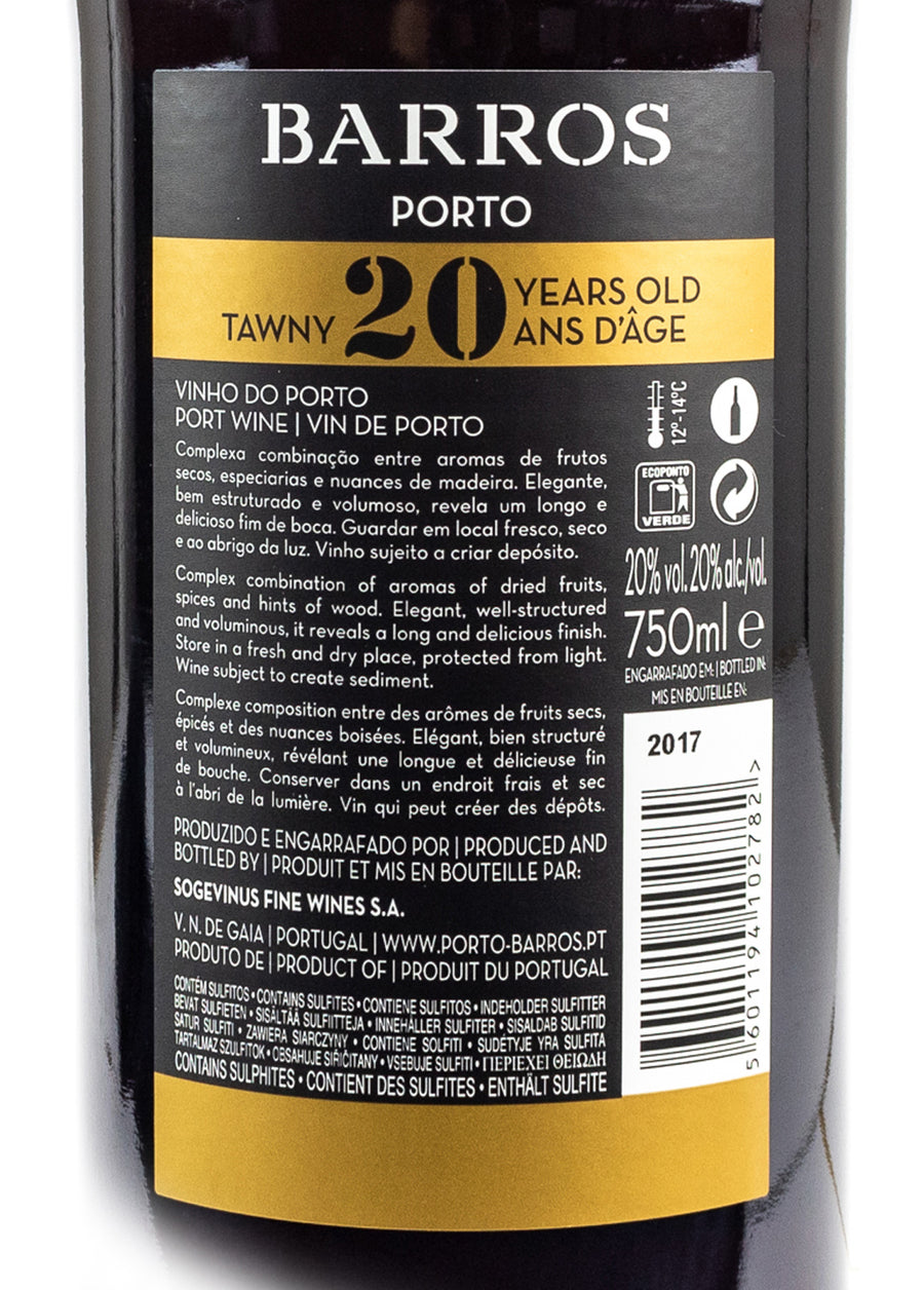 Vinho do Porto Barros 20 anos Tawny