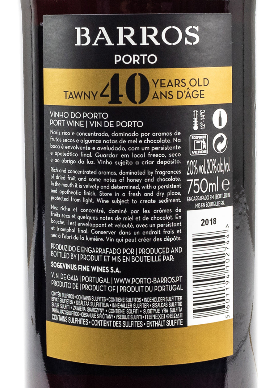 Vinho do Porto Barros 40 Anos Tawny