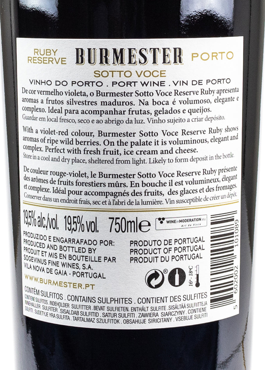 VINHO DO PORTO - BURMESTER SOTTO VOCE 0,75 L