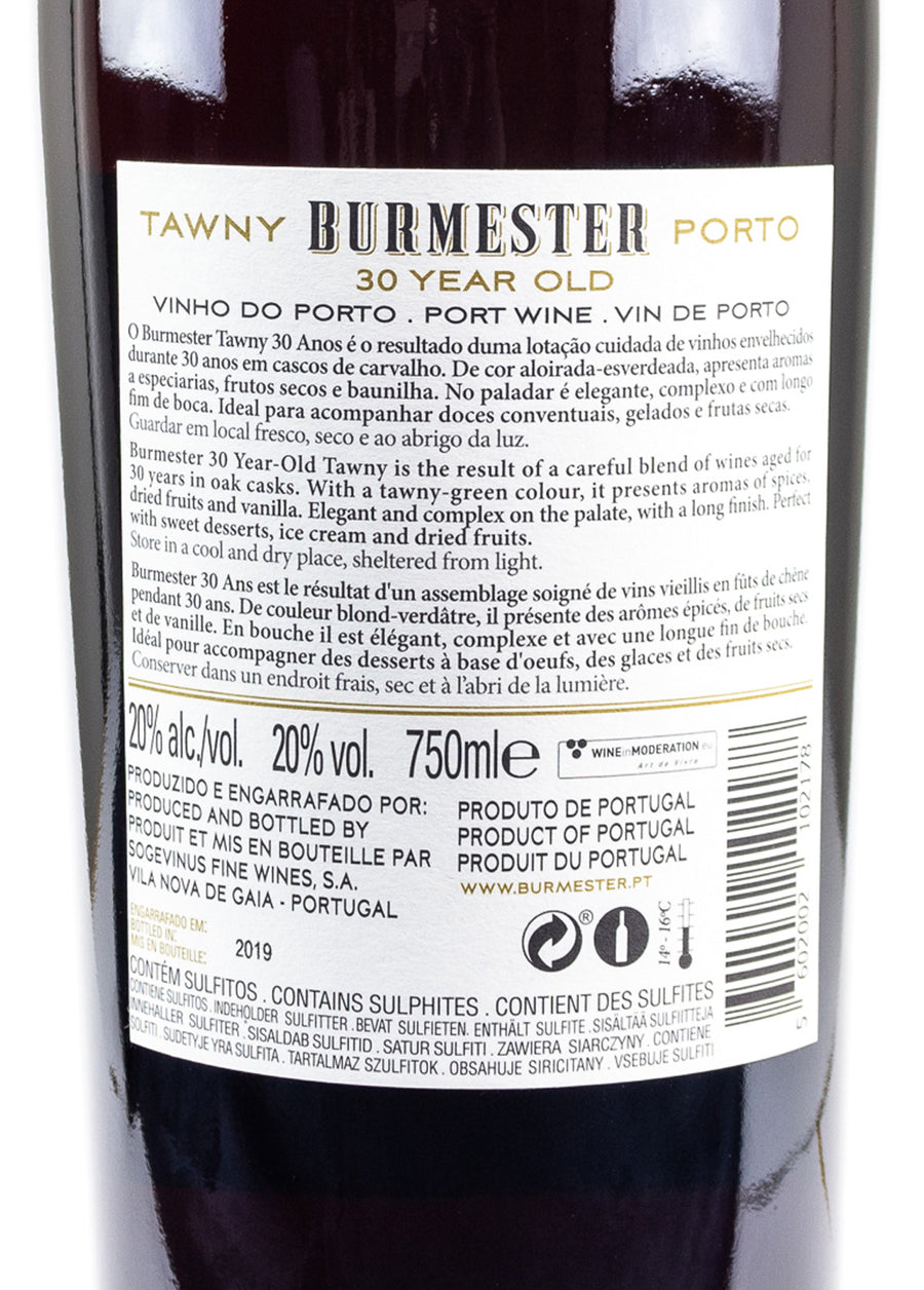 VINHO DO PORTO TINTO – BURMESTER TAWNY 30 ANOS 0,75L