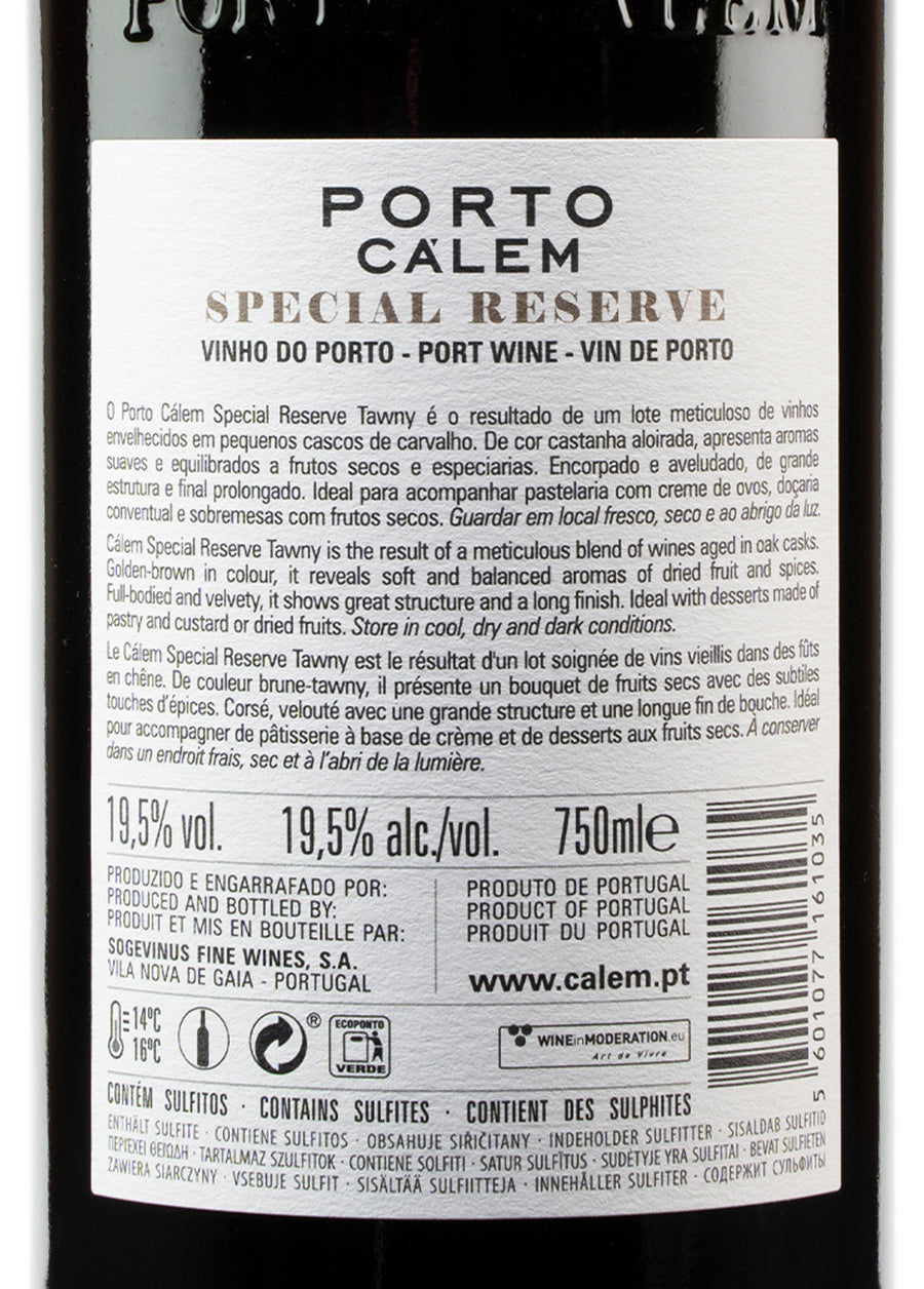 VINHO DO PORTO - CÁLEM TAWNY RESERVA ESPECIAL 0,75L