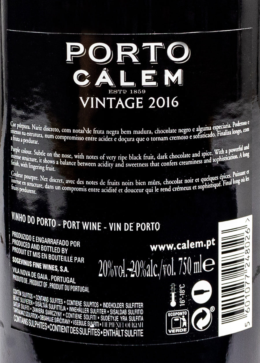 VINHO DO PORTO - CÁLEM VINTAGE 2016 0,75L