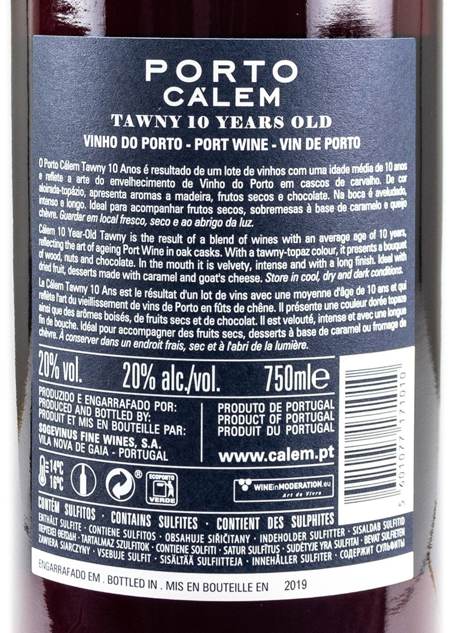 VINHO DO PORTO - CÁLEM 10 ANOS TAWNY