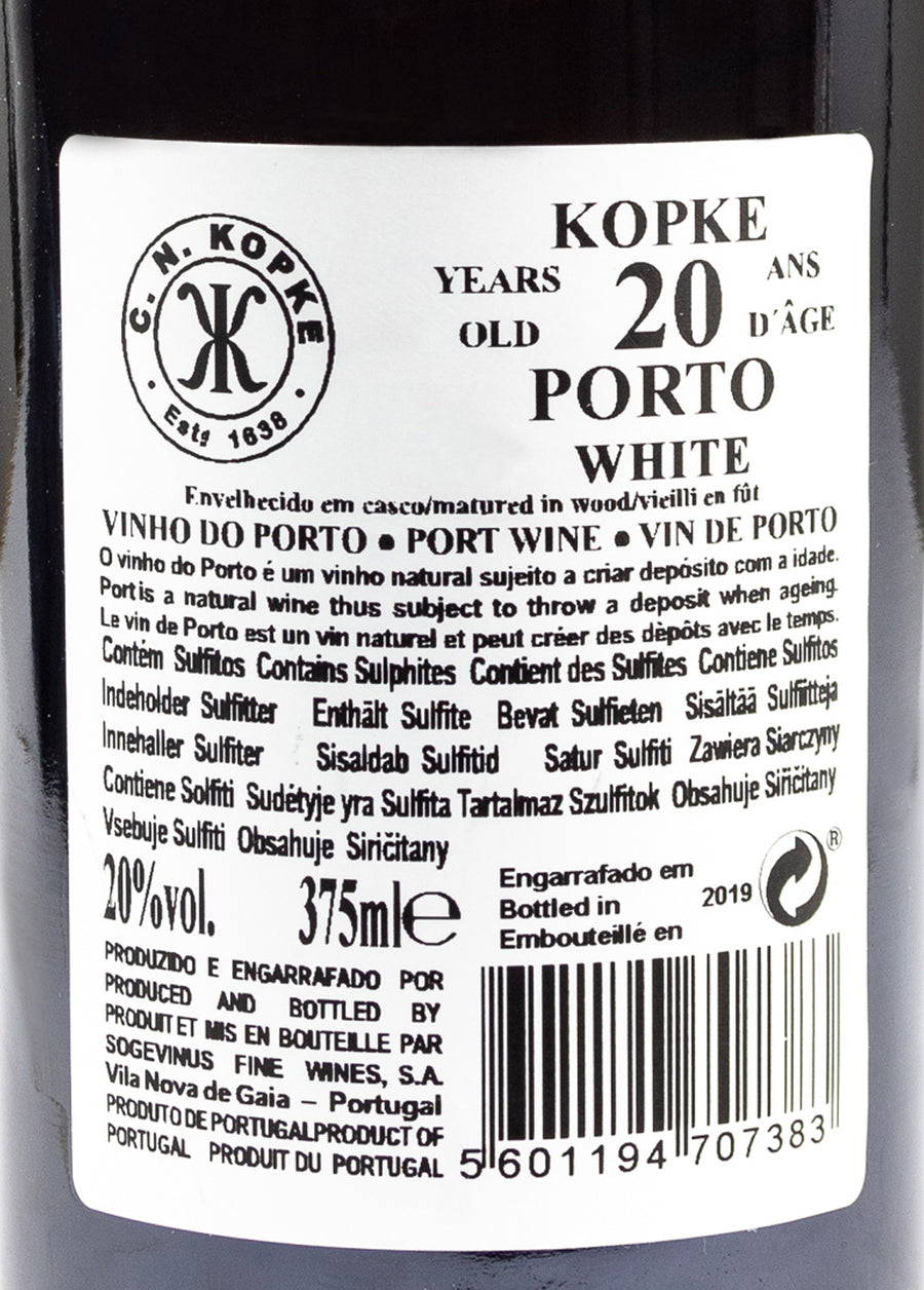 VINHO DO PORTO BRANCO - KOPKE 20 ANOS 0,375L