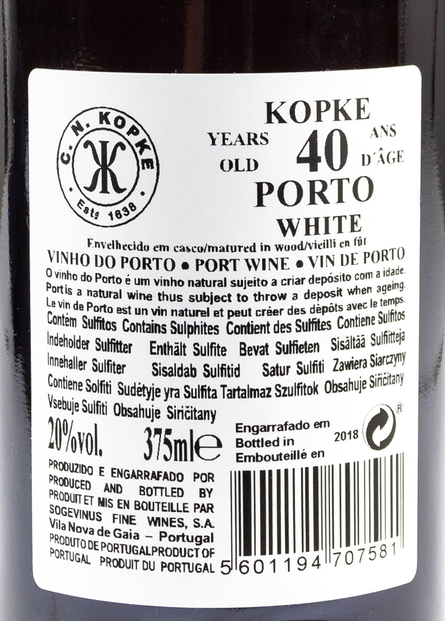 VINHO DO PORTO BRANCO - KOPKE 40 ANOS 0,375L