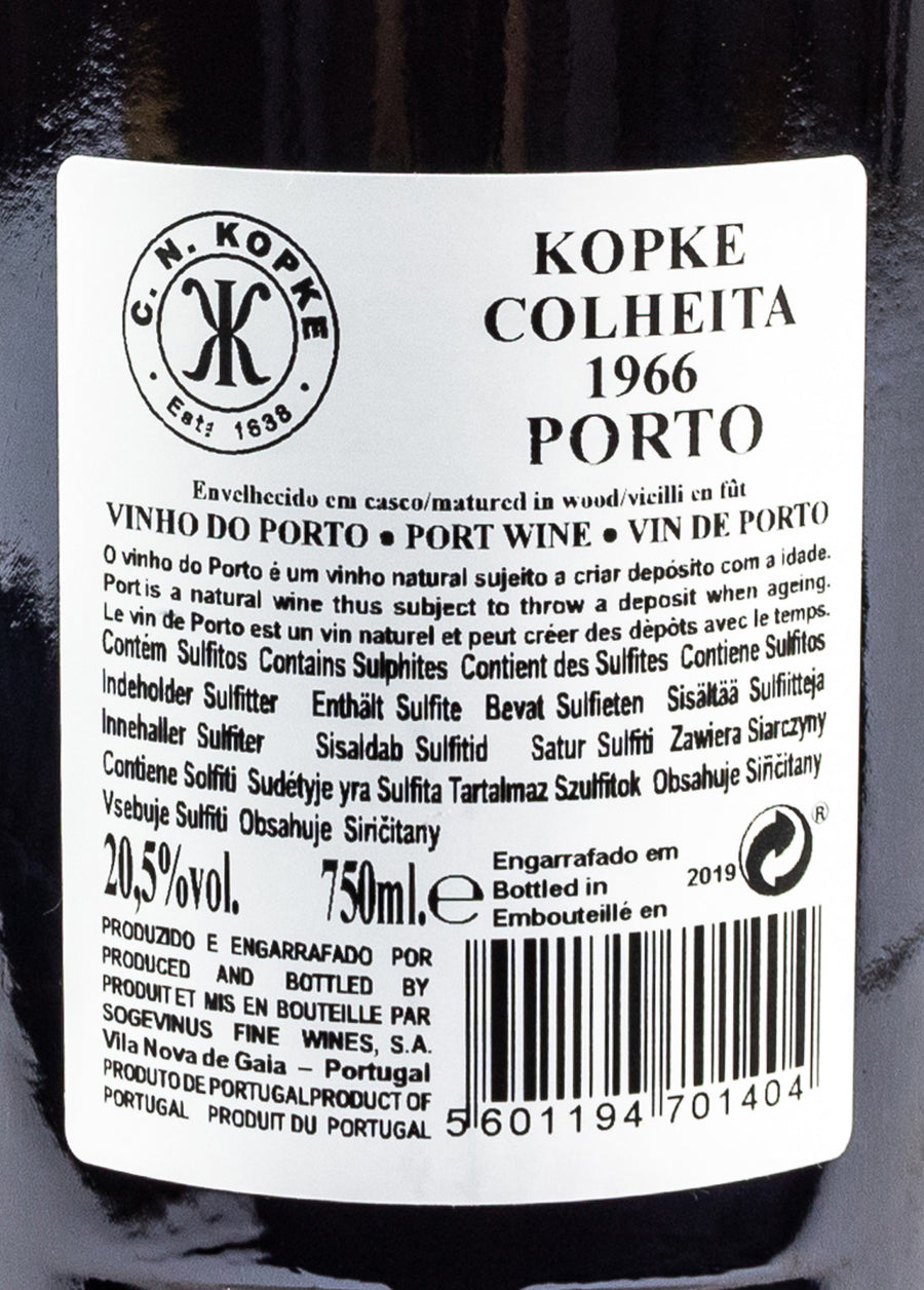 VINHO DO PORTO TINTO - KOPKE TAWNY COLHEITA 1966 0,75L